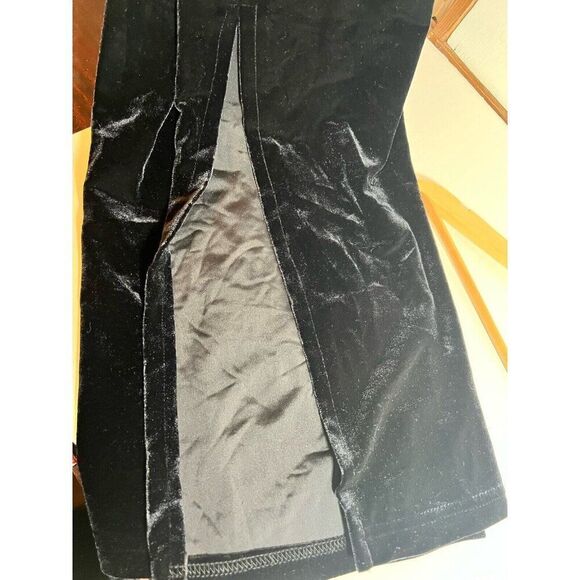 Vtg Y2K Ronni Nicole Black Velvet Maxi Dress Sz Small Fairy Gothic.        Q - Picture 7 of 7